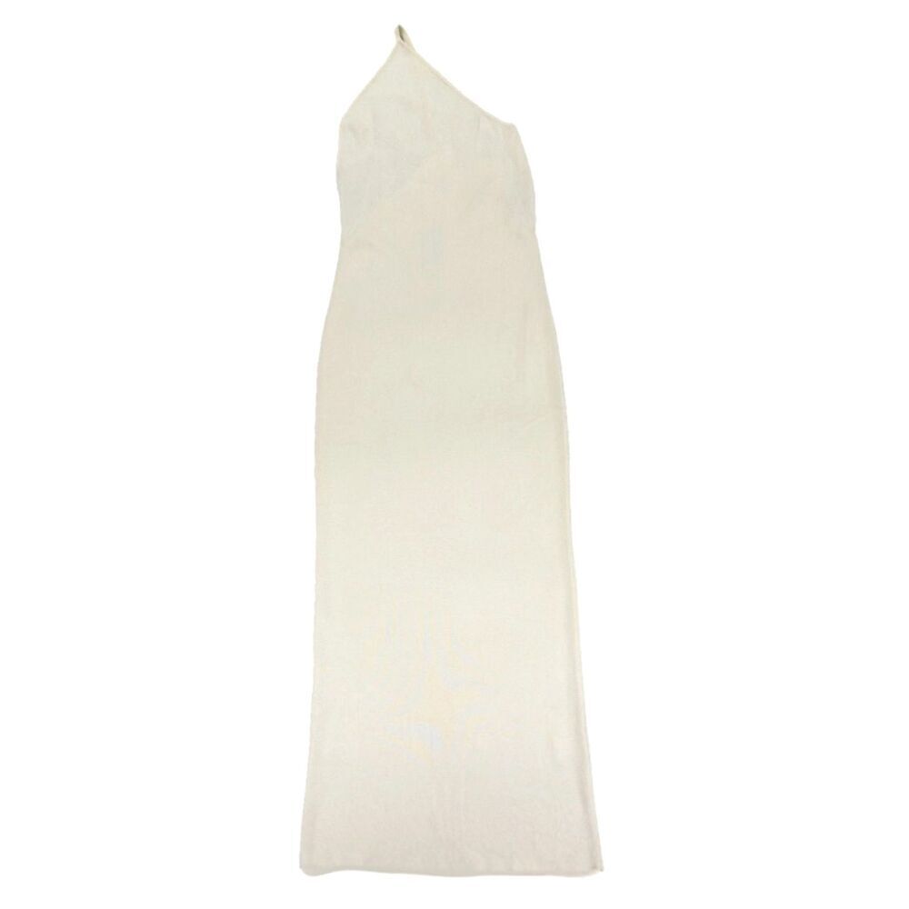 Nwt Auteur Eden Dress Cream Ivory Full Length Asymmetric Maxi Knit Quiet Luxury